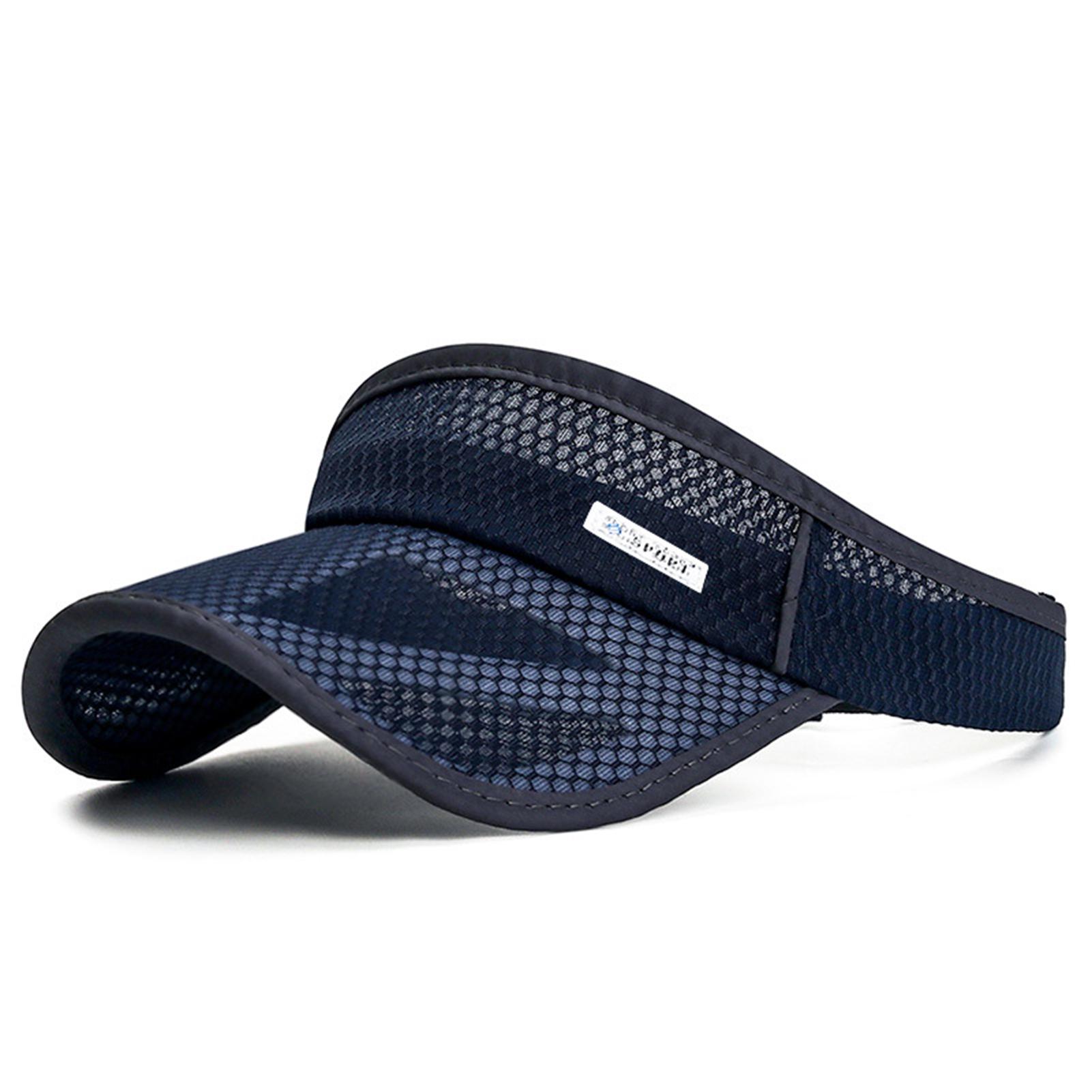 

Unisex Adjustable Sun Cap Outdoor Sports Sun Protection Hollow Top Hat for Summer Holiday Outdoor Party темно-синий