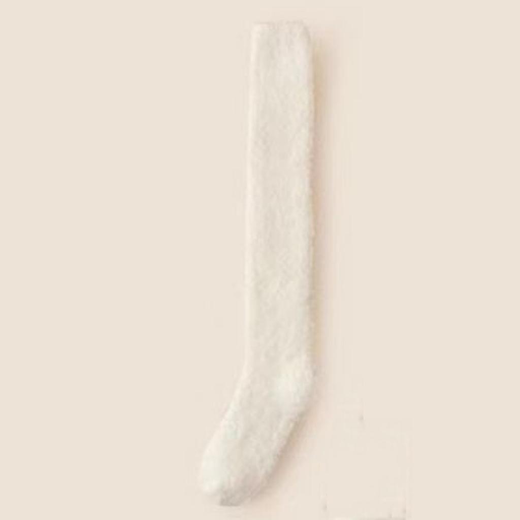 Dámské Coral Velvet Winter Extra silné punčochy pro domácí spaní nad kolena