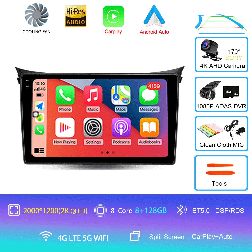 Car Radio Android 14 Multimedia Player for Hyundai I30 Elantra 2012 2013 2014 2015 2016 Carplay Auto GPS Navigation Stereo