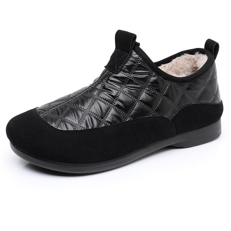Autumn and Winter New Old Beijing Cloth Shoes Women's Casual Cotton Shoes Comfortable and Versatile One-pedal Lazy Pedal Mother Shoes