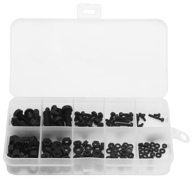 Kit Viti in Nylon Nero 150 Pezzi Componente Elettronico Isolato Parte Consumabile M2 M2.5 M3 M4 M5