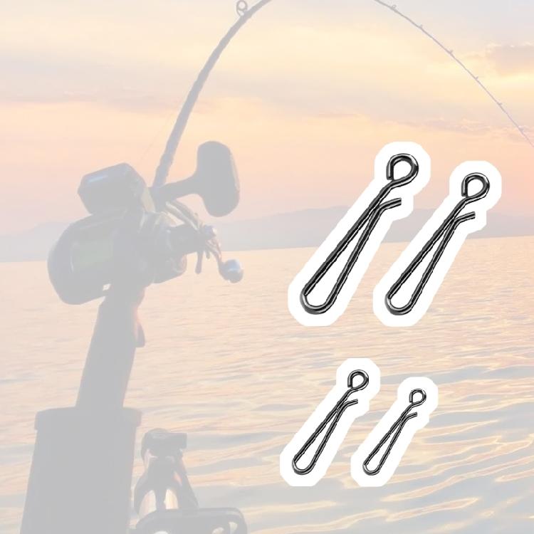 200 Counts Fishing Snap Clip 4 Size Combination Fast Release Connectors for Baits Fishing Accessories