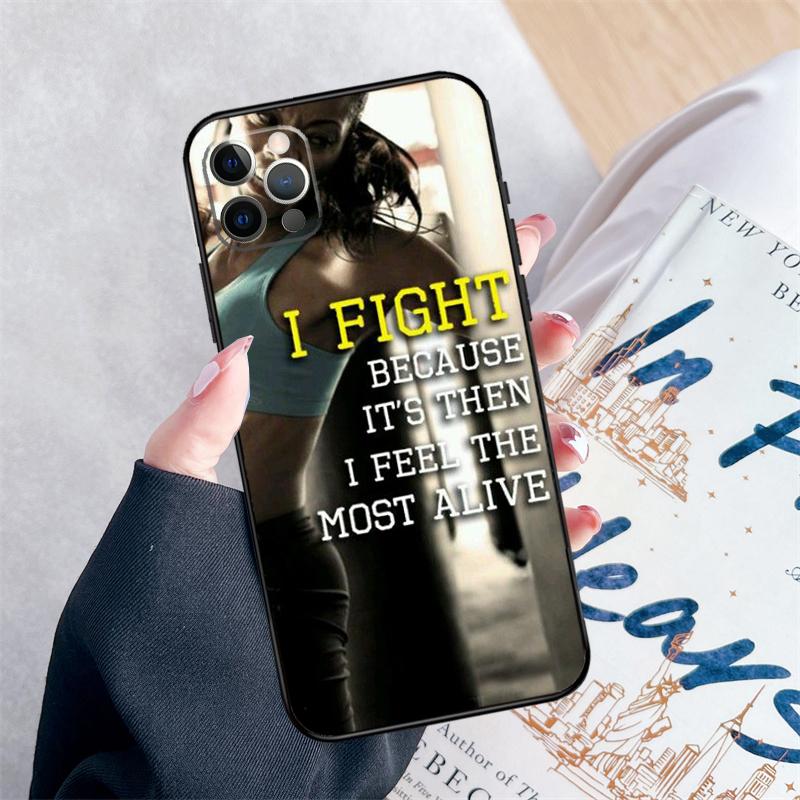 

Muay Thai Kickboxing Fight Phone Case For iPhone 16 Pro Max 11 12 13 Mini 14 15 Pro Max XR 15 16 Plus 16e Cover Coque iPhone 12 mini