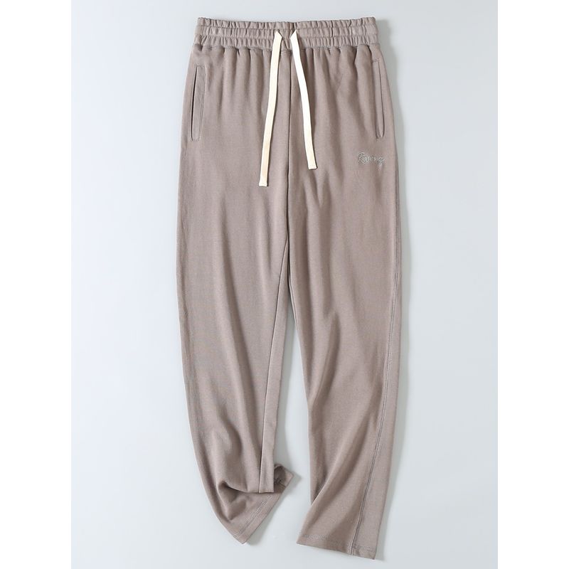 Export Export Tail Goods Japanese Style Simple Drawstring Elastic Waist Terry Cotton Loose Sports Casual Pants Sweatpants Men's Trousers