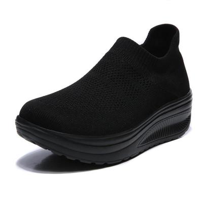 Socken Schuhe Damen Fliegende Strickschuhe Sneaker Fußschuhe Modische Schaukel-Schuhe Freizeitschuhe Weiße Schuhe