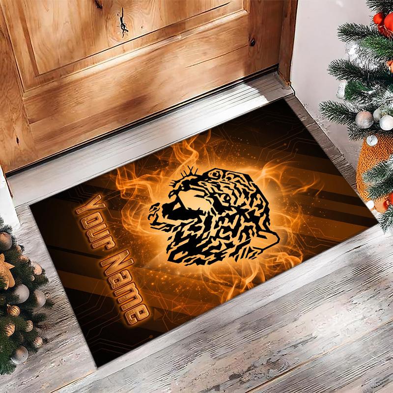 Hull FC Crystal Velvet Rug, Custom Name Text Personalized Non‑Slip Floor Mat for Home Decor Gift