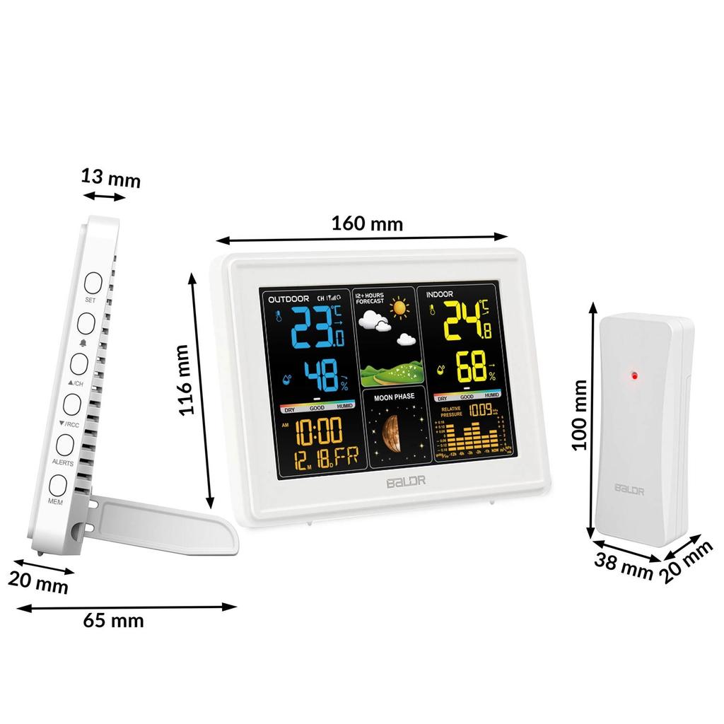 Weather Station With Display Bd-907 White