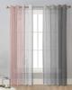Vintage Pink Grey Gradual Wood Grain Sheer Curtains for Living Room Decoration Window Curtains Kitchen Tulle Voile Curtains