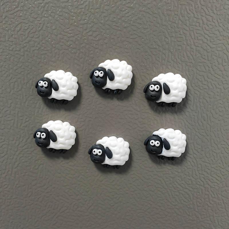 

6 шт. мультяшные овцы магниты на холодильник домашний декор украшения украшение холодильника белая доска сообщение наклейка