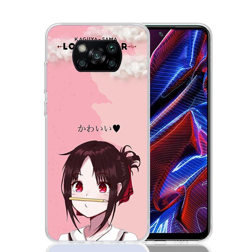 Kaguya Sama Shinomiya Phone Case For Xiaomi Poco X7 X6 X5 Pro F7 Ultra Redmi 15C 15 13 13C 12 12C 10 10A 10C 9 9A 9C 9T Cover Po