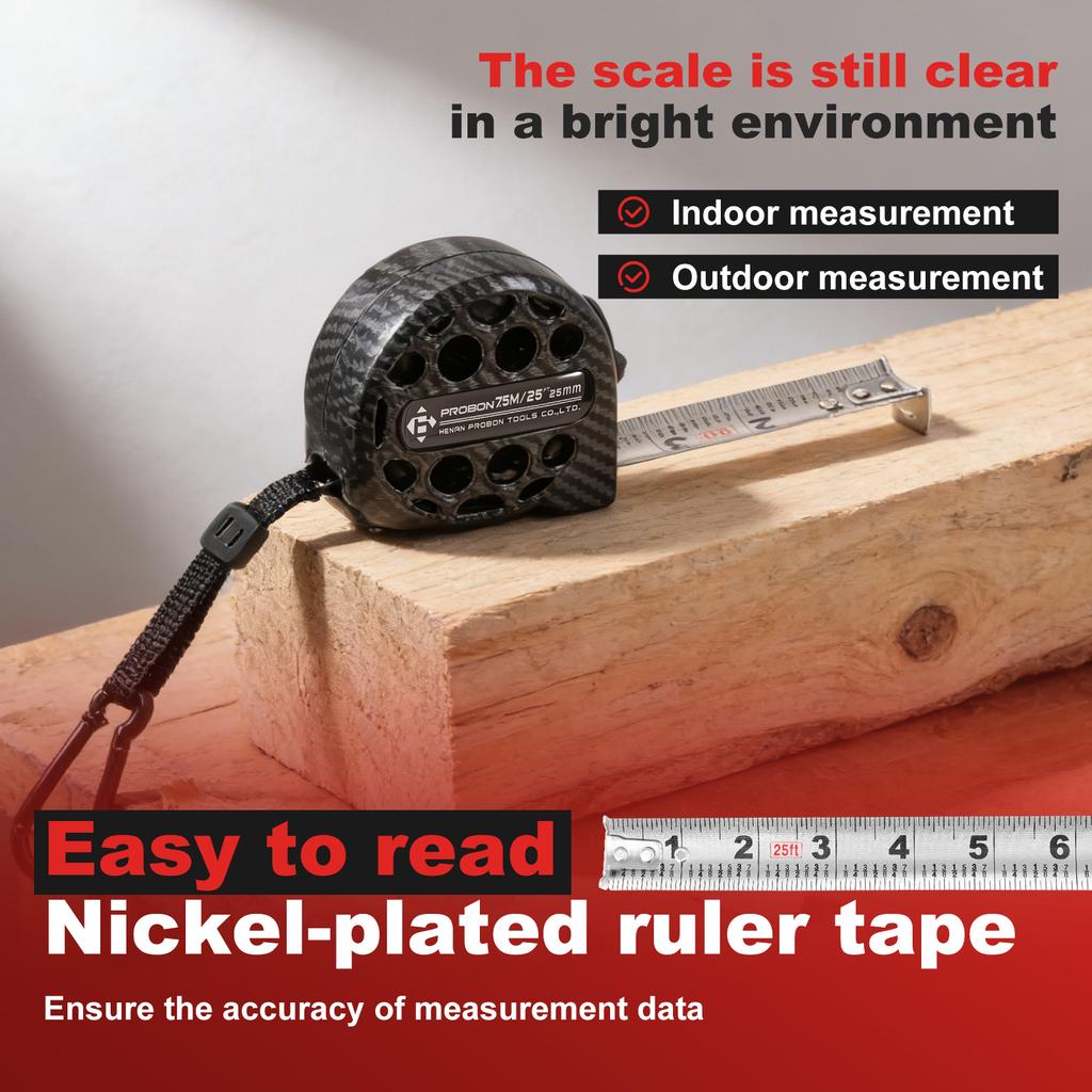 5/7.5M Metric Tape Measure Stainless Steel Retractable Measuring Tape Waterproof Hollowed-out Tape Measure for Woodworking Tools