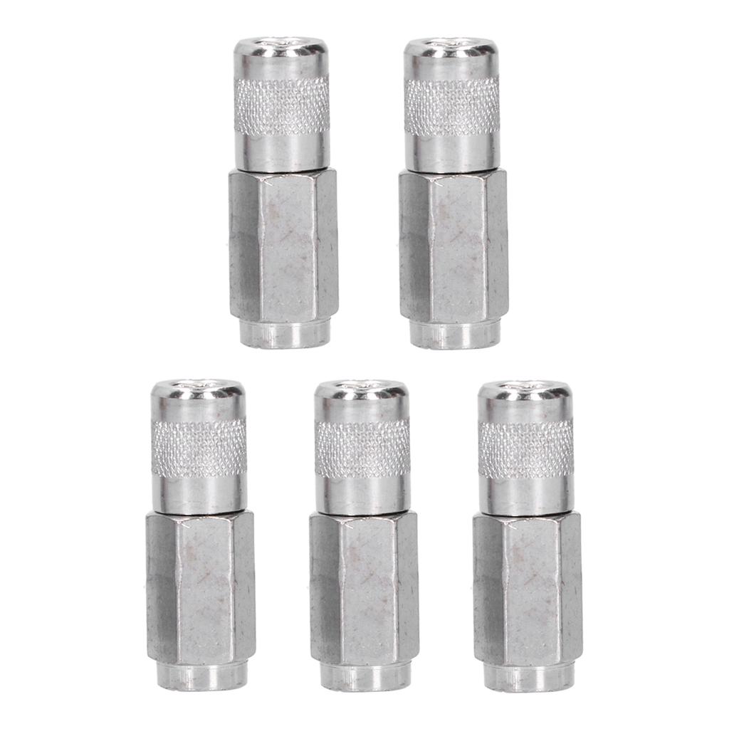 5Pcs Grease Gun Coupler Tightly Bite Durable WearResistant Grease Gun Flat Nozzle for Equipment Maintenance