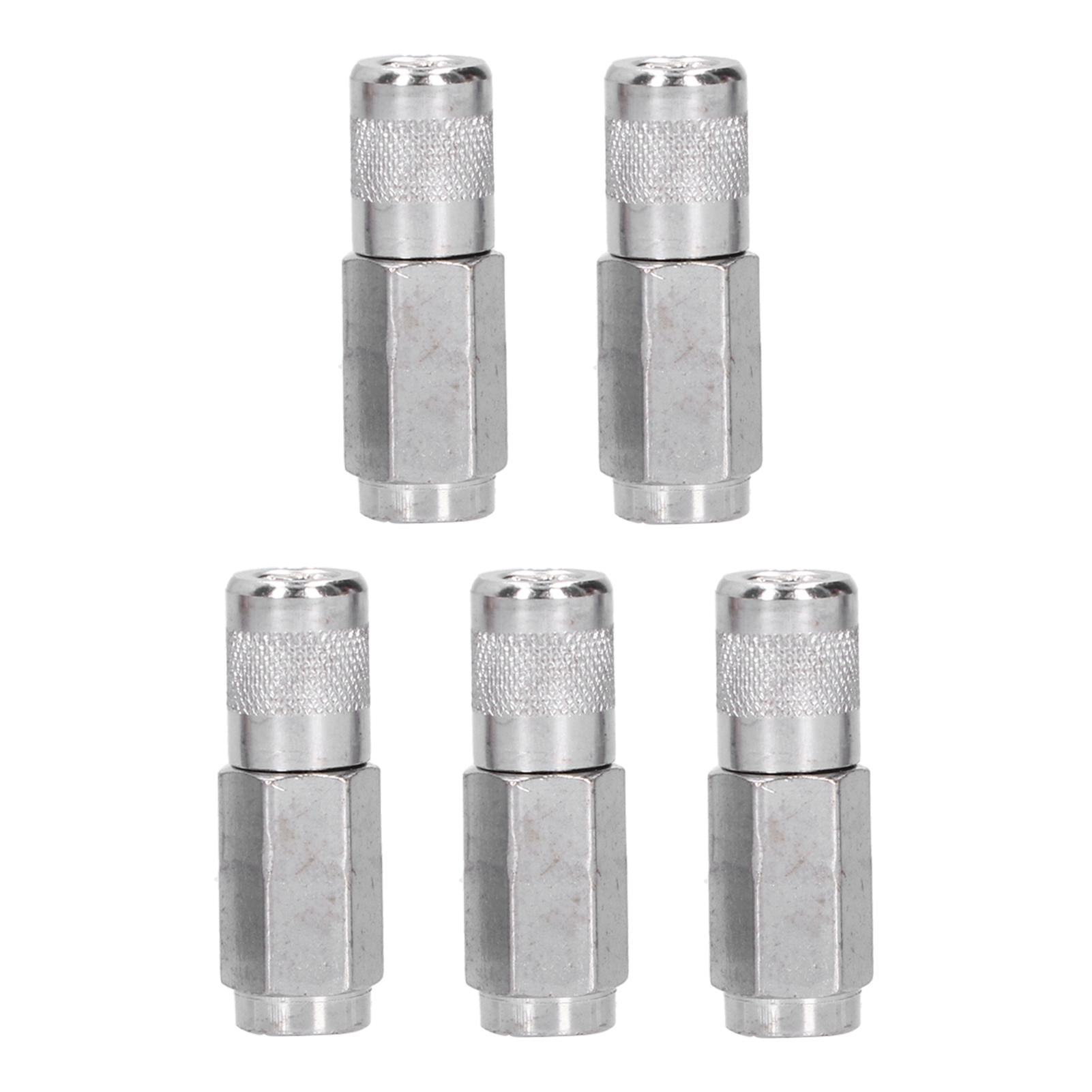 

5Pcs Grease Gun Coupler Tightly Bite Durable WearResistant Grease Gun Flat Nozzle for Equipment Maintenance