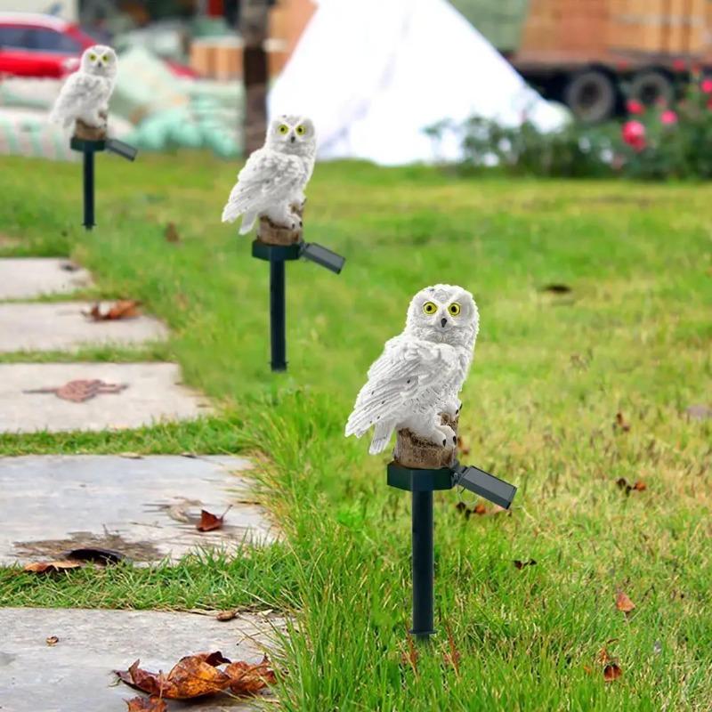 Solar Owl Garden Light Shaped Solar Light Weather Resistant Owl Solar Light for Garden Patio Decor with Automatic Patio Decor