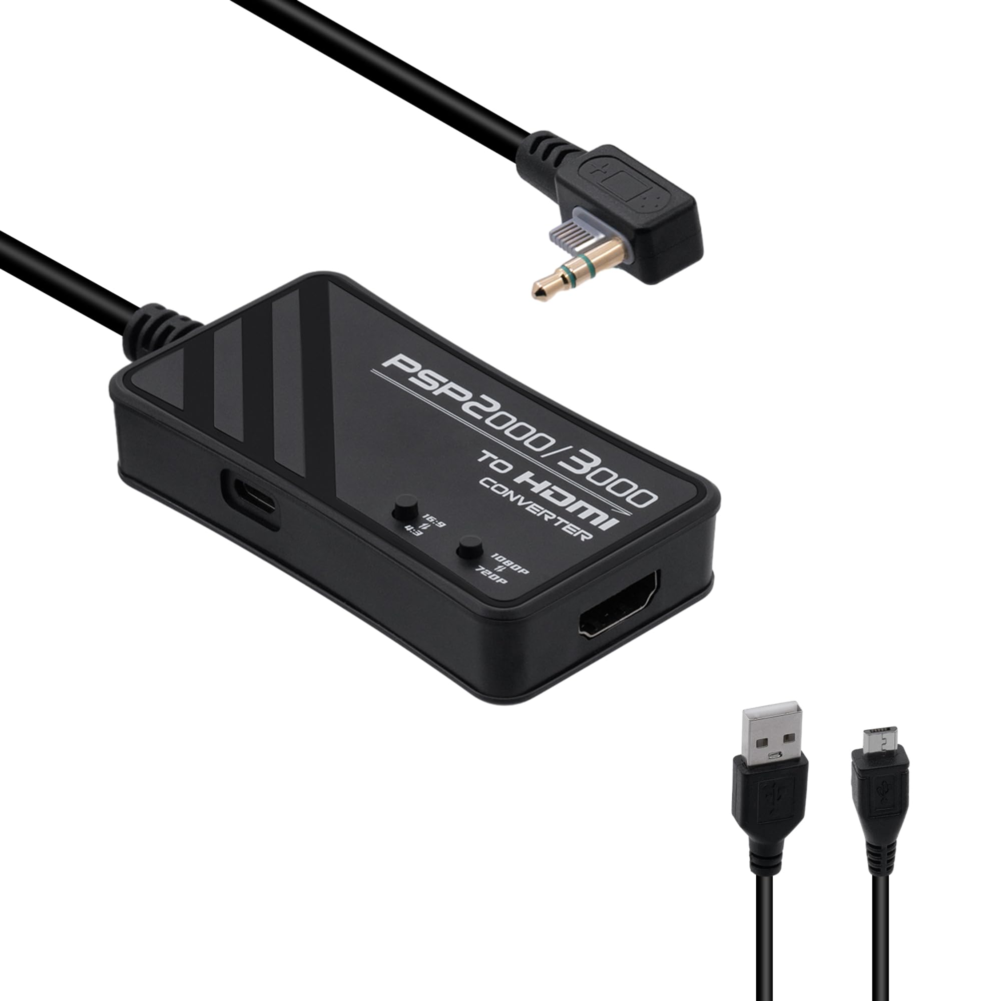 

Mcbazel HDMI Converter для PSP, совместимый с моделями Чип Модернизированная версия Адаптер конвертера HDTV в HDMI, способный преобразовывать разрешение и соотношение сторон