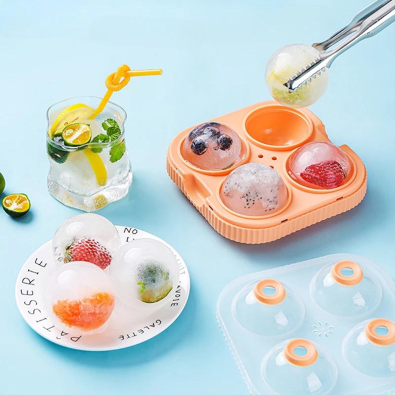 

JJTHNCR Large Ice Ball Silicone Mold 6.5cm 3D Large Ball High Ball Ice Cube Mold Tray for Whiskey Cocktail Bar Tools белый