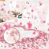 200pcs Flower Petals for Flower Girl,Rose Petals for Wedding,Silk Pink Rose Petals and White Flower Petals for Wedding Bridal Shower Decor Aisle