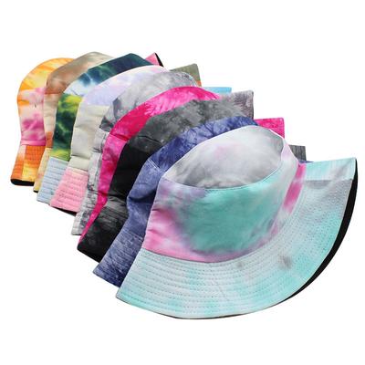 Wind Color Gradual Change Tie-Dye Double-Sided Fisherman Hat Ins Casual Basin Hat Men And Women Hip-Hop Visor