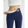 Womens High Waist Slim Fit Sports Leggings Thick Solid Color Yoga Pants Elastic Casual Base Layer