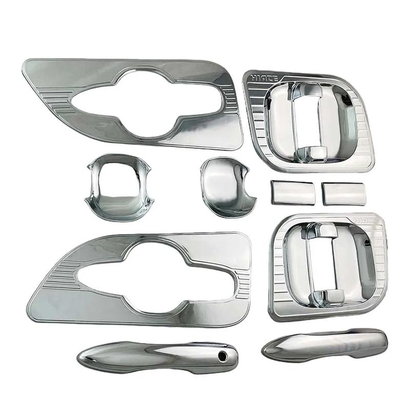 Door Handle Bowl Cover Trim For Toyota Hiace Commuter -2024 Chrome Silver Car Decoration Cars Accessories Exterior Styling