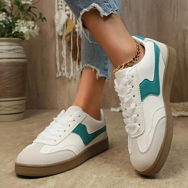 Retro Versatile Women Sneakers Fashion Lace-up Womens Casual Shoes Comfort Light Woman Flats Anti Slip Simple Single Shoes