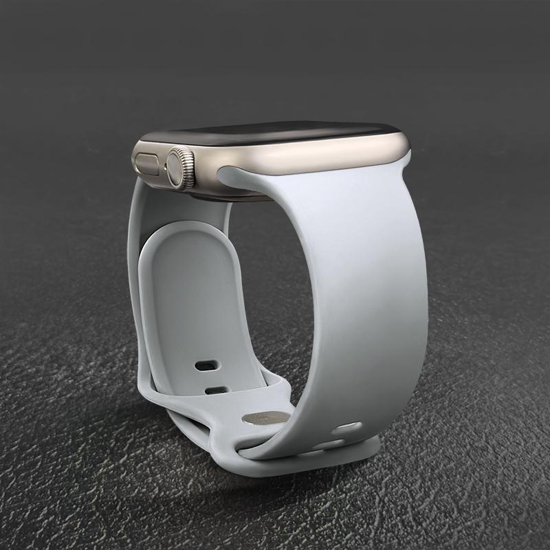 Sport Silicone Strap For Apple Watch Bands 44mm 46mm 42mm 45mm 41mm 49 40mm Correa Bracelet iWatch series 10 11 9 8 7 ultra 3 SE