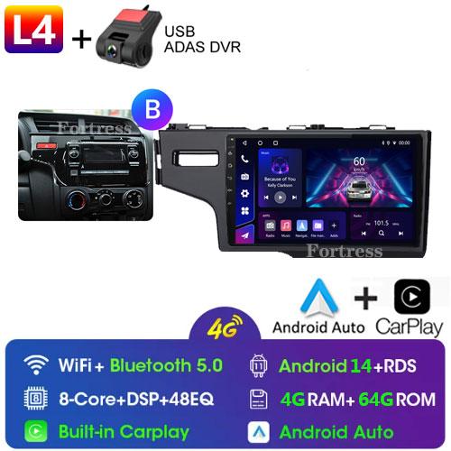 Touch screen For Honda Jazz 3 2015 - 2020 Fit 3 GP GK 2013 - 2020 Car Radio Multimedia Player GPS Navigation 4G Carplay 2Din DTS