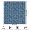 Vibrant Floral Shower Curtain Decor Blue Purple Pattern Fabric Waterproof Bath Rug Cover Set For Home Decoration (Size: 72 X 84