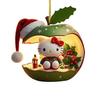 Christmas Ornament Cartoon Anime Cat In Red Fruit Christmas Tree Ornament 2D Acrylic Hanging Pendant for Holiday Home Decor