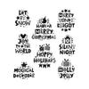 Christmas Cartoon Retro Stamp Cut Transparent Stickers for Journal Decoration DIY