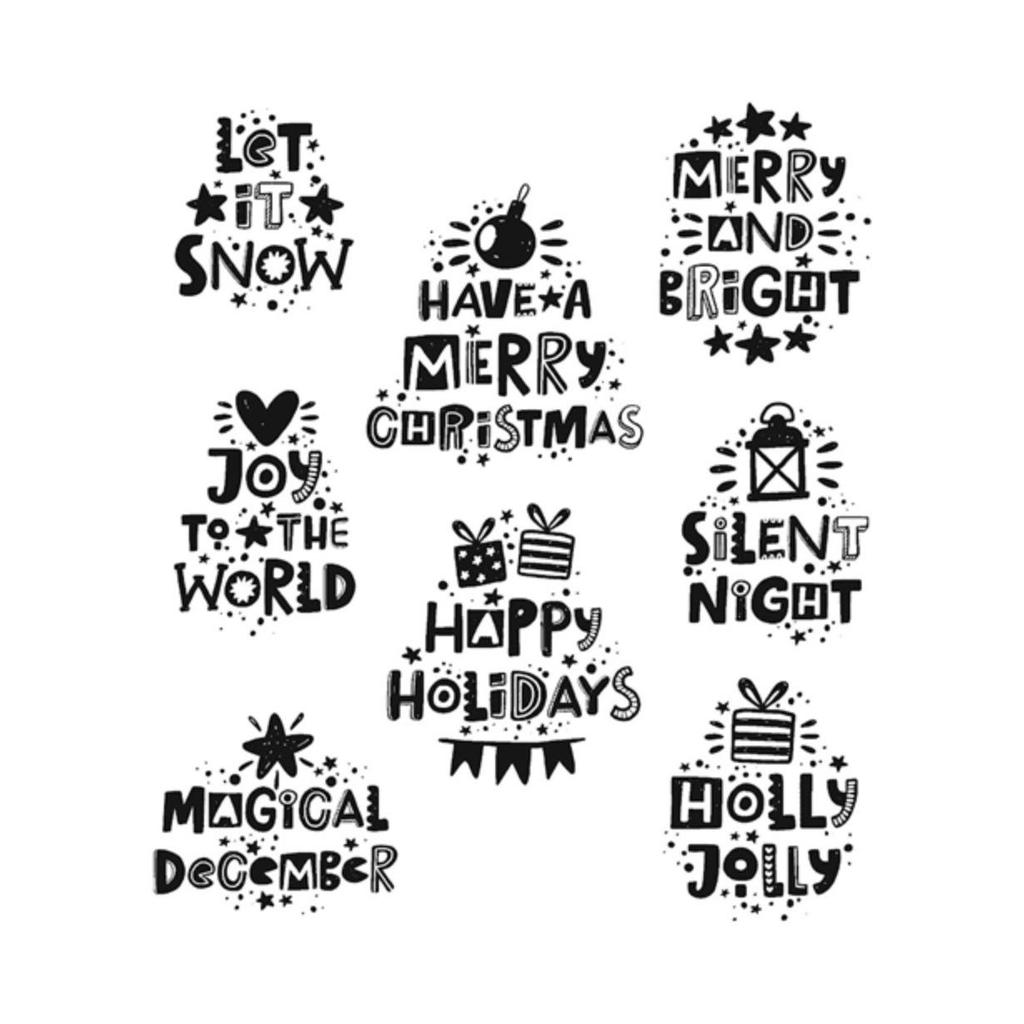 Christmas Cartoon Retro Stamp Cut Transparent Stickers for Journal Decoration DIY