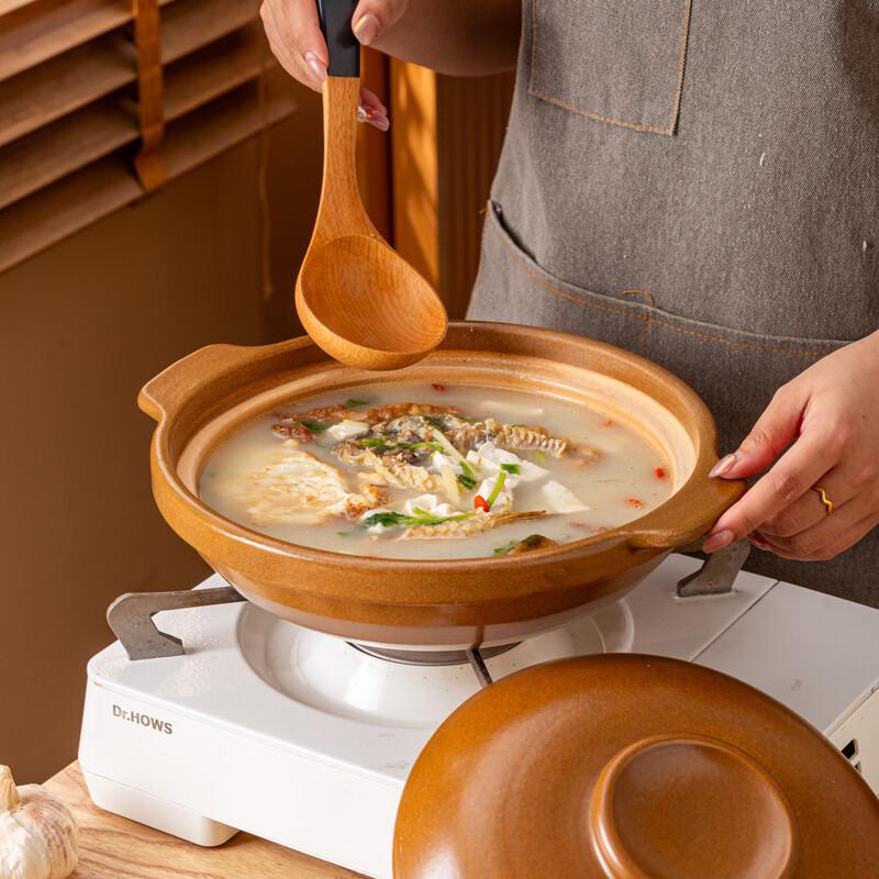 PuPan Ceramic Shallow Casserole Pot