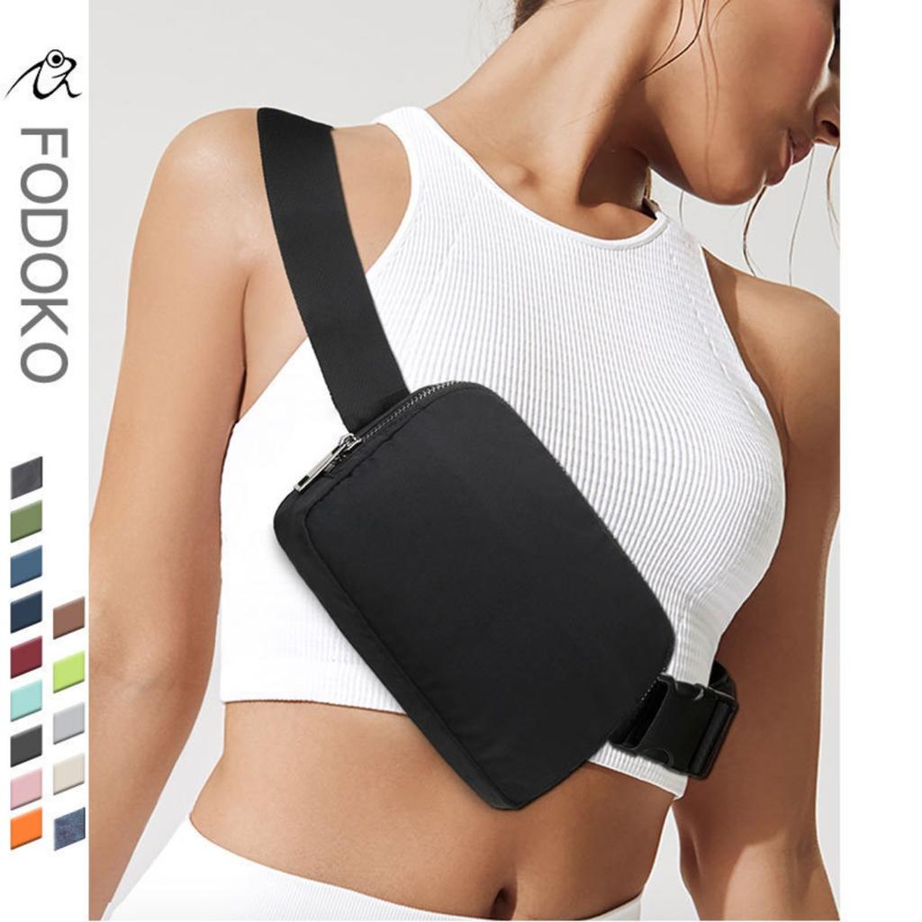 Bidirectional Zipper Waist Bag Nylon Multifunctional Women's Waist Belt Bag, Storage Bag, Adjustable Shoulder Strap Crossbody Bag, Small Bag