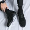 Large Size Abrasive Leather Brock Carved Business Dress Shoes for Men Round Head Lace-up Casual Shoes