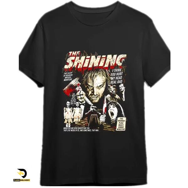 Men’s Black The Shining Graphic T-Shirt Horror Movie Tee S