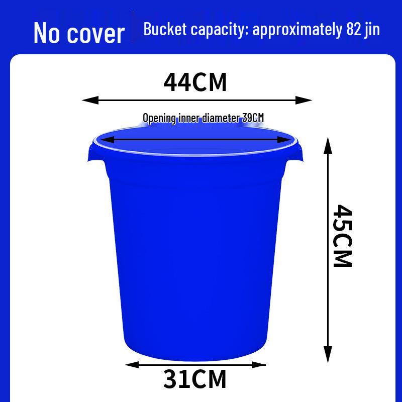 Durable Round Plastic Bucket with Lid for Household Water Storage, Large & Extra-Large Capacity