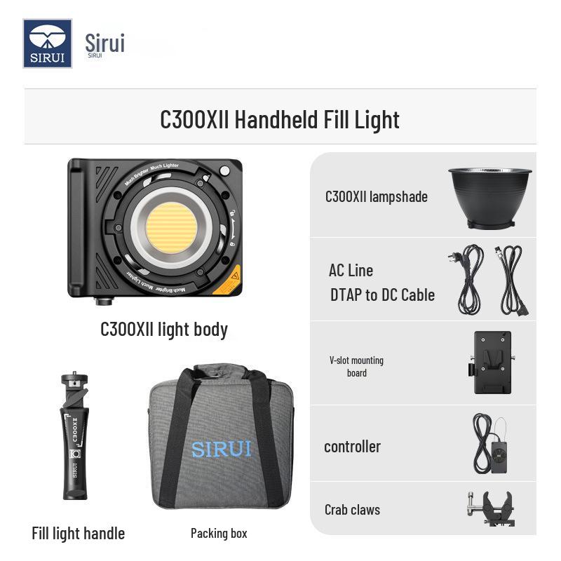 Sirui C300X II Portable 300W Bi-color Fill Light for Outdoor Beauty & Live Streaming