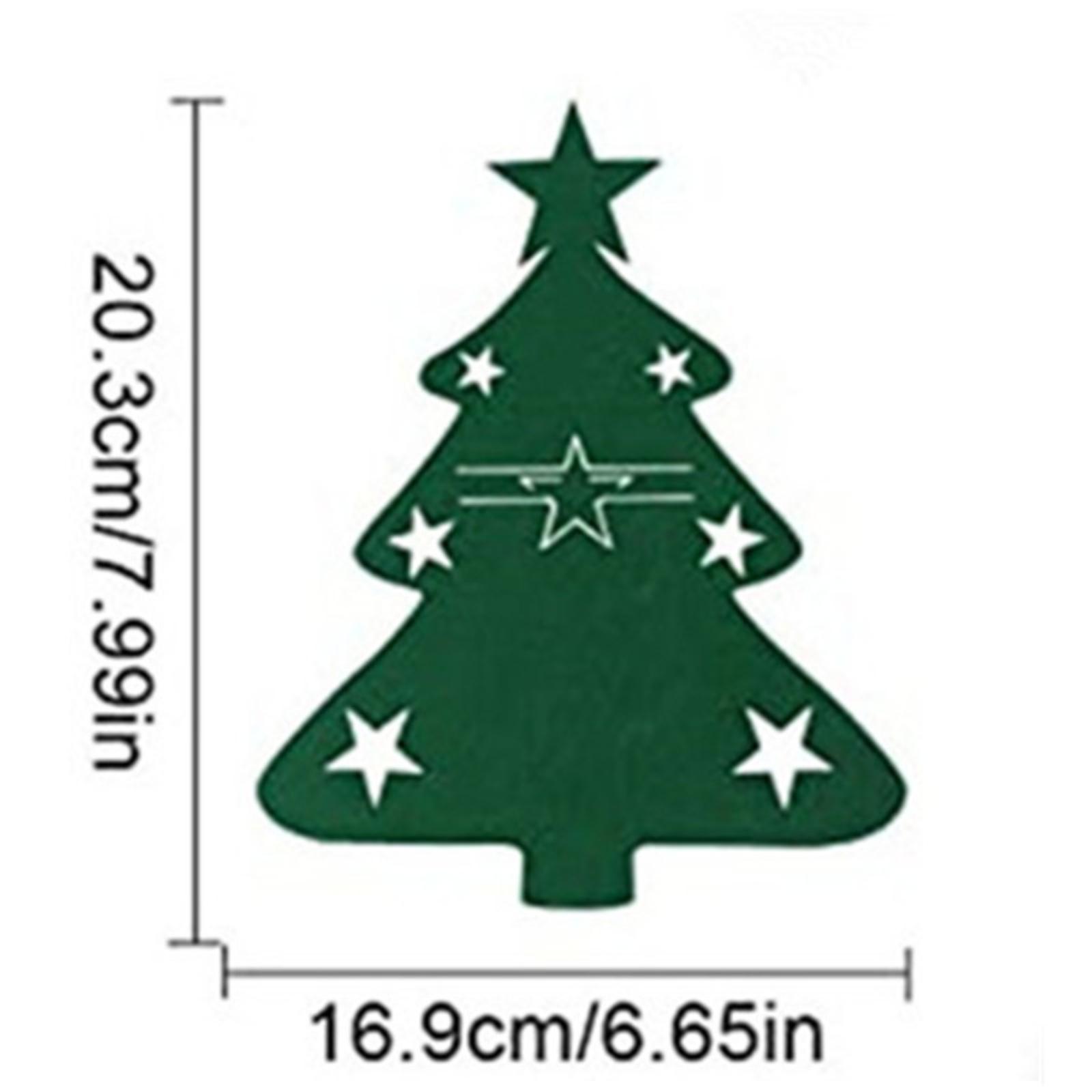 

Christmas Tree Cutlery, Felts Fork Spoon Bag Set, Christmas Table Decoration Cutlery Bag, Christmas Theme Decorations One Size зелёный