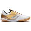 Li Ning Comfortable Slip Resistant Cushioning Abrasion Resistant Low top Training Shoes Unisex White Gold APPU010-1