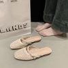 Hollow mesh bag head half slippers women's summer wear new models with skirts flat bottom pregnant women cool slippers