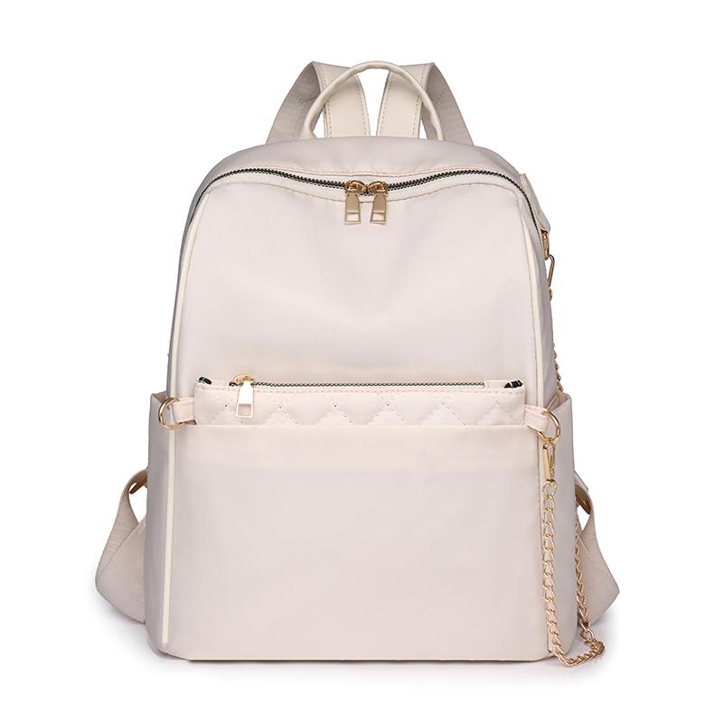Женский однотонный рюкзак для путешествий с цепочками — фото 17