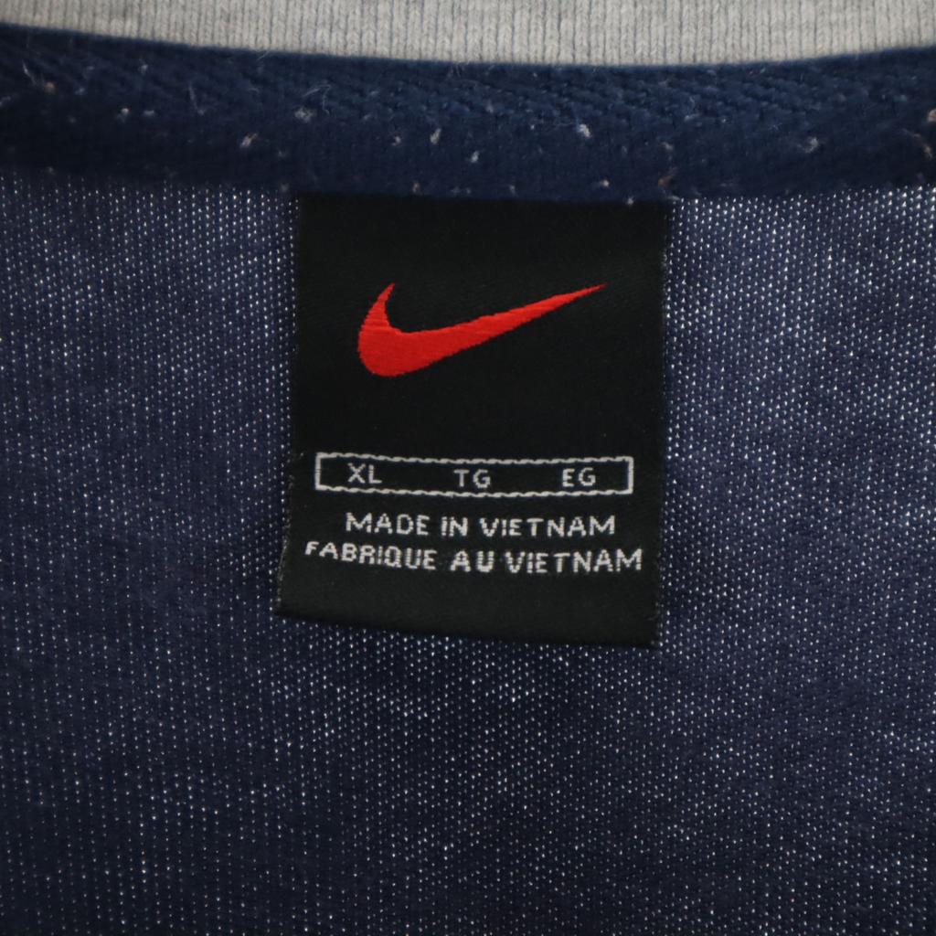 NIKE Short sleeve Polo shirt XL Navy basketball Men's Used