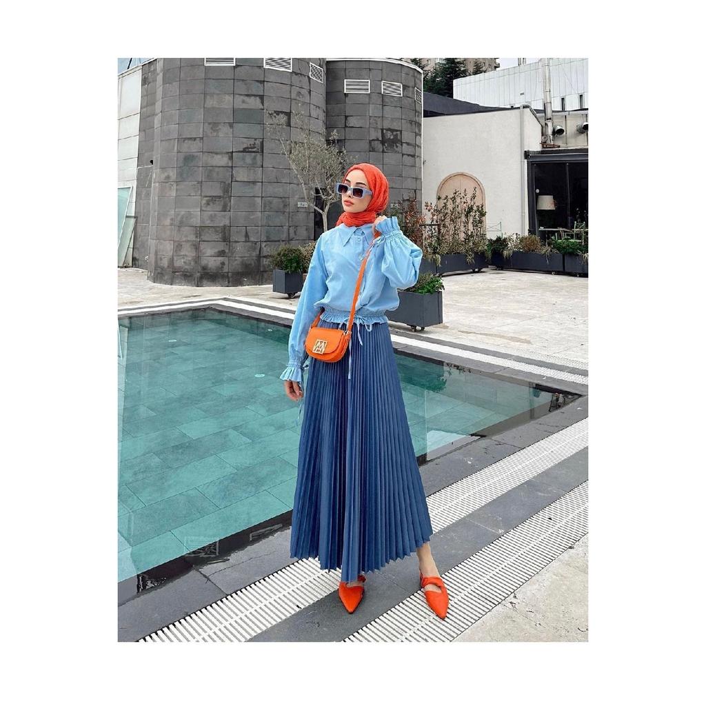 Pleated Skirt | Anthracite