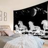 Galloping Horse Tapestry Horses Running In Sea Water Wall Hanging Animal Tapestries for Bedroom Living Room Dorm Decor,60W