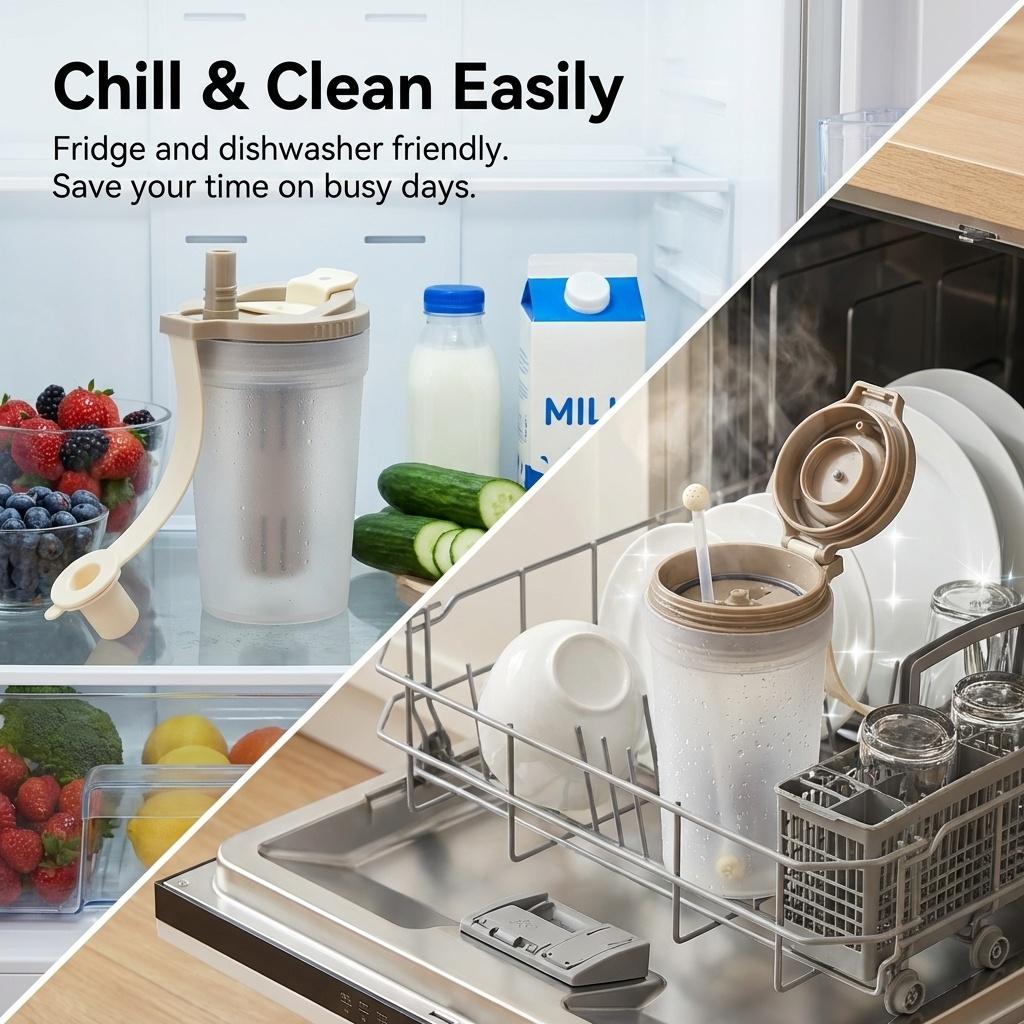 400ML Portable Tumbler Water Cup With Strainer&Straw Heat-resistant Leak-proof Transparent Plastic Drinking Bottle For Students