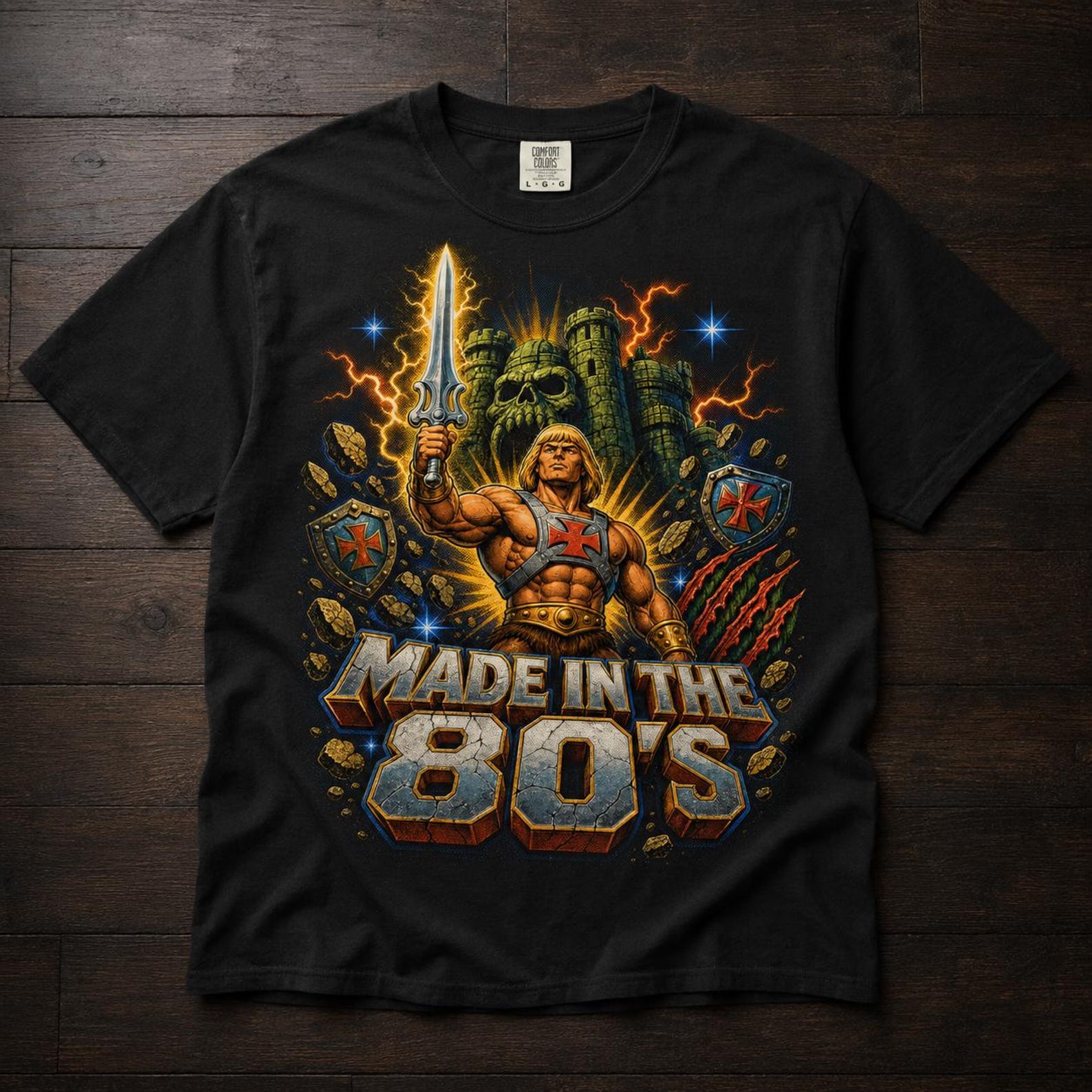 He-Man Made in the 80s Graphic Tee | Masters of the Universe Retro Shirt XL