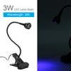 USB 3W UV Lampa na lepidlo Ultrafialové LED Fialové světlo USB Se svorkou a spínačem pro opravu telefonu