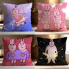 Modische M-Mmy friend Kaninchen Kissenbezug Weich Waschbar Kissenhülle Mehrere Szenen für Sofa Bett Reise Bürogebrauch