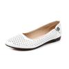 New Hollow Large Size Shoes Single Shoes Women's Summer Flats Soft-soled Sandals Doudou Shoes Soft Leather Women's Shoes