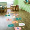 PVC Hopscotch Game Floor Stickers Self-adhesive Wall Art Cartoon Number Grids  Home Decoration